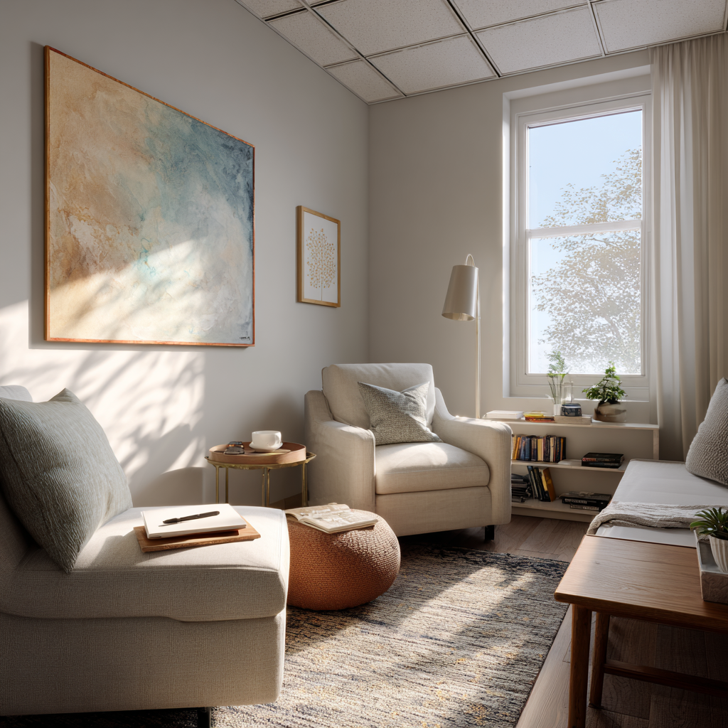Calm supportive treatment environment at Alpine Recovery Lodge