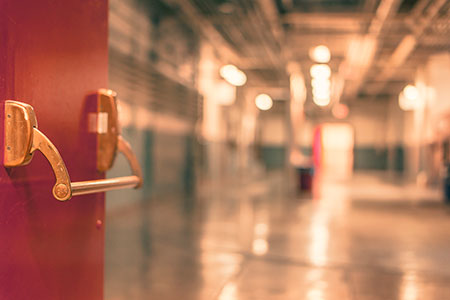 Door opening in prison