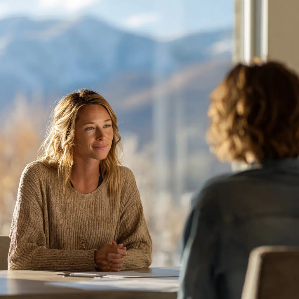 Client check-in and admissions arrival process at Alpine Recovery Lodge